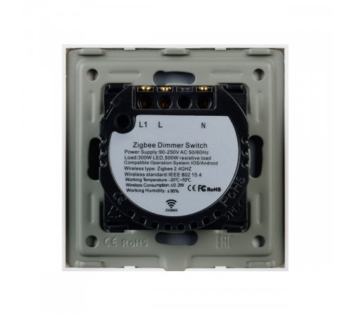 Светорегулятор сенсорный с Zigbee управлением Arlight SWT-OMALI-SD3-ZB-GD (250V, 500W) 050064 Светорегулятор сенсорный с Zigbee управлением Arlight SWT-OMALI-SD3-ZB-GD (250V, 500W) 050064