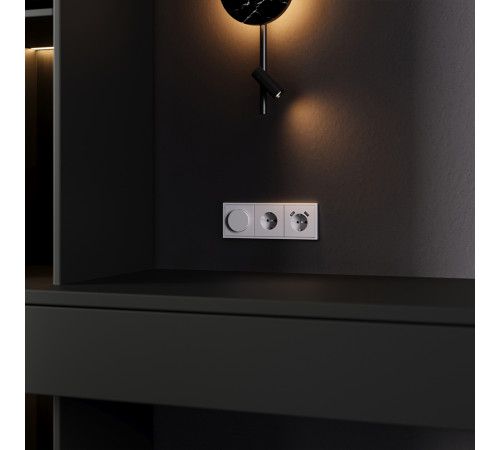 Накладка для светорегулятора поворотно-нажимного Voltum S70 (серый) VLS002016