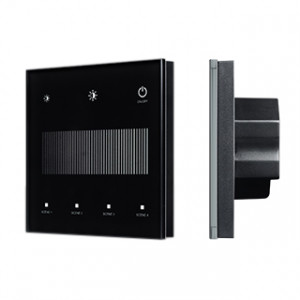 Сенсорная панель Arlight SMART-DALI-301-11-1G-4SC-DT6 Черная (230V, встраиваемая, 2.4G) (IARL, IP20 Пластик) 046560