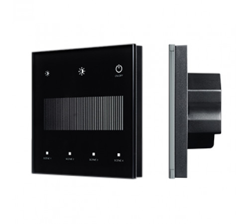 Сенсорная панель Arlight SMART-DALI-301-11-1G-4SC-DT6 Черная (230V, встраиваемая, 2.4G) (IARL, IP20 Пластик) 046560