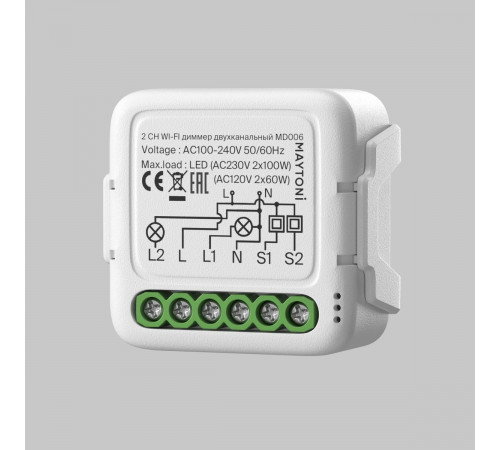 Wi-Fi диммер двухканальный Maytoni MD006 Wi-Fi диммер двухканальный Maytoni MD006