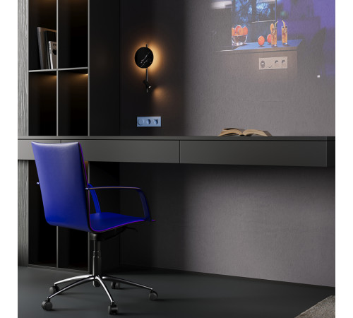 Накладка для светорегулятора поворотно-нажимного Voltum S70 (деним) VLS002015