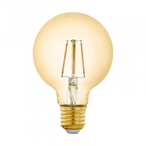 Лампа светодиодная филаментная диммируемая Eglo E27 5,5W 2200K шар янтарный 12572