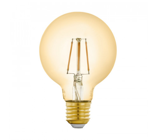 Лампа светодиодная филаментная диммируемая Eglo E27 5,5W 2200K шар янтарный 12572