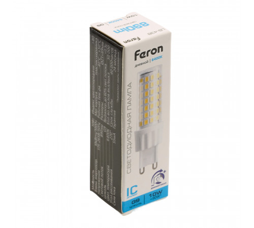 Лампа светодиодная диммируемая Feron LB-438 G9 10W 6400K 51743