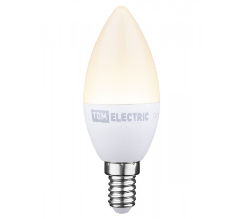 Лампа светодиодная диммируемая TDM Electric Е14 6W 3000K прозрачная SQ0340-0199