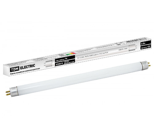 Лампа люминесцентная TDM Electric G5 6W 6500K белая SQ0355-0002 Лампа люминесцентная TDM Electric G5 6W 6500K белая SQ0355-0002