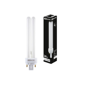 Лампа энергосберегающая TDM Electric G24d-3 26W 4000K матовая SQ0323-0091