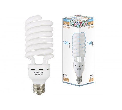 Лампа люминесцентная TDM Electric Народная E40 120W 6500K матовая SQ0347-0050 Лампа люминесцентная TDM Electric Народная E40 120W 6500K матовая SQ0347-0050