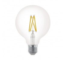 Лампа светодиодная филаментная диммируемая Eglo E27 6W 2700К прозрачная 11703