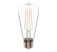 Лампа светодиодная филаментная Gauss E27 4,5W 2700К прозрачная 1121215