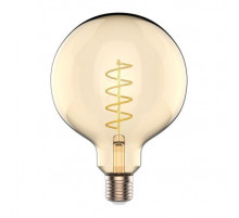 Лампа светодиодная филаментная Gauss E27 5,5W 2200K шар золотой 1111246