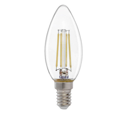 Филаментная светодиодная лампа General GLDEN-CS-12-230-E14-6500 661000 Филаментная светодиодная лампа General GLDEN-CS-12-230-E14-6500 661000