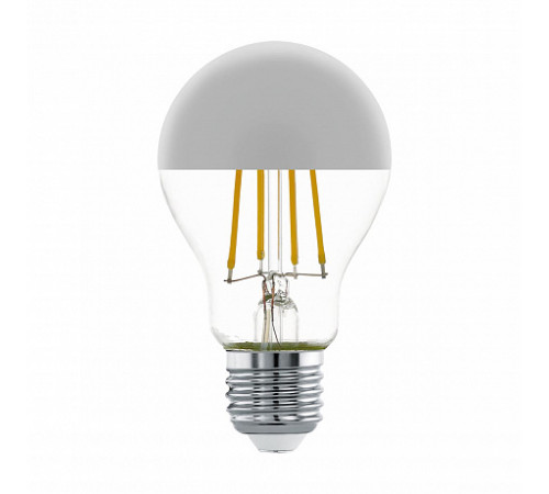 Лампа светодиодная филаментная Eglo E27 7W 2700K хром 11834