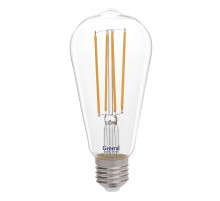 Филаментная светодиодная лампа General GLDEN-ST64S-10-230-E27-2700 655304