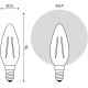 Светодиодная филаментная лампа Gauss Basic Filament E14 4W 3000K свеча 50312142