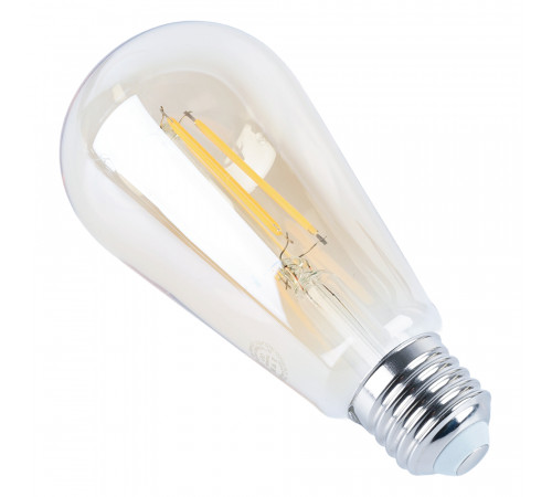 Лампа светодиодная филаментная Feron LB-64 колба прозрачная E27 10W 230V 2700K 52165