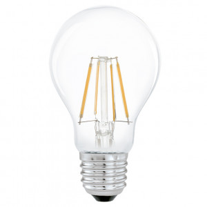 Лампа светодиодная филаментная Eglo E27 4W 2700К прозрачная 11491