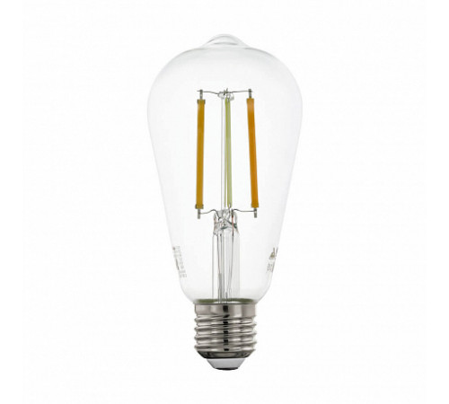 Лампа светодиодная филаментная диммируемая Eglo E27 6W 2200-6500K прозрачная 12577