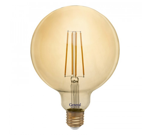Филаментная светодиодная лампа General GLDEN-G125S-10-230-E27-2700 655310 Филаментная светодиодная лампа General GLDEN-G125S-10-230-E27-2700 655310