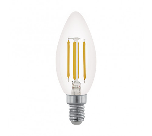 Лампа светодиодная филаментная диммируемая Eglo E14 3,5W 2700К прозрачная 11704