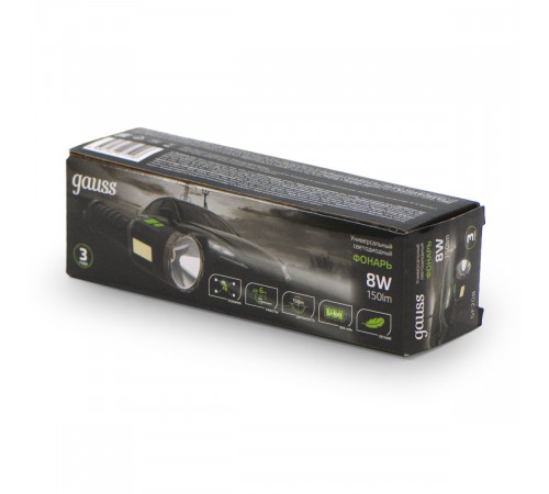 Фонарь ручной Gauss GF208 Фонарь ручной Gauss GF208