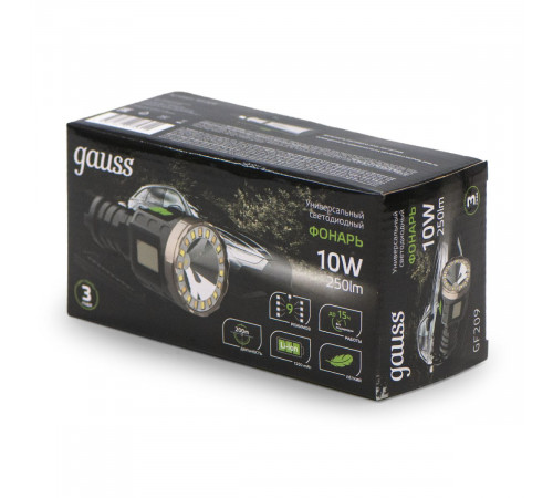 Фонарь ручной Gauss GF209 Фонарь ручной Gauss GF209