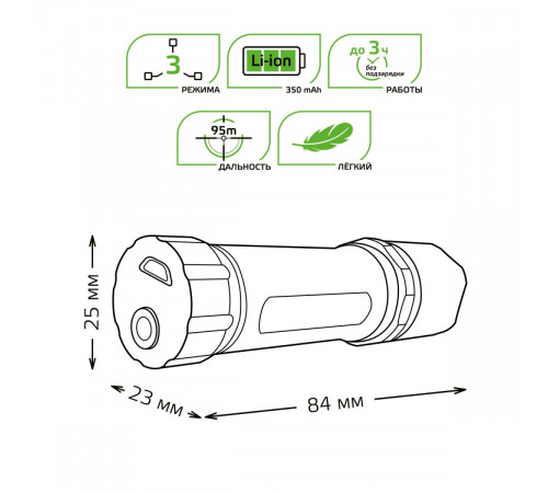 Фонарь ручной Gauss GF207 Фонарь ручной Gauss GF207