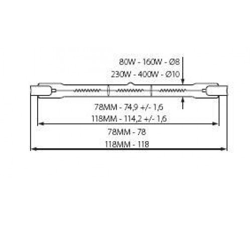 Галогеновая лампа Kanlux J-120W R7s 120W 2700К 8491 Галогеновая лампа Kanlux J-120W R7s 120W 2700К 8491