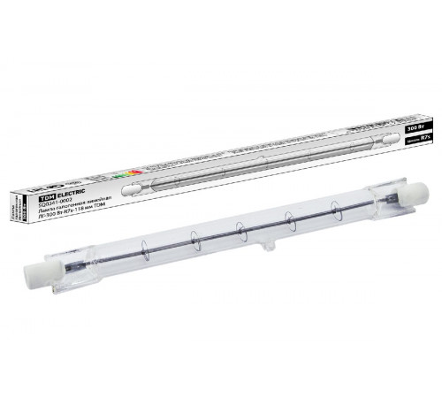 Лампа галогенная TDM Electric R7s 300W 2900K прозрачная SQ0341-0002