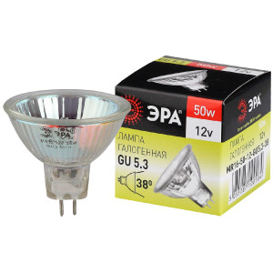 Лампа галогенная Эра GU5.3 50W 3000K GU5.3-MR16-50W-12V-CL Б0051798