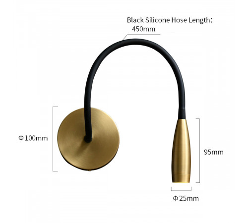 Гибкое бра DeLight Collection Wall lamp MT9016-1W brass Гибкое бра DeLight Collection Wall lamp MT9016-1W brass