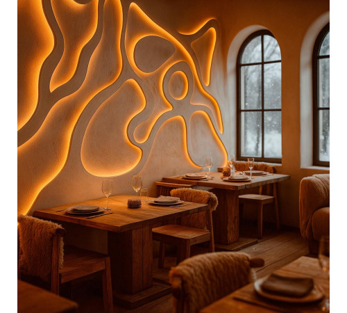 Светодиодная лента герметичная Arlight MOONLIGHT-3D-T-X544-10x10mm 24V Day4000 (8 W/m, IP67, 5m, wire x1) (Вывод боковой) 049471