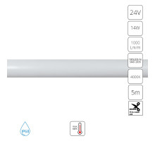 Гибкий влагозащищенный неон Arte Lamp Neon Termo 24V 14W/m 4000K 5m IP68 A2418013-02-4K