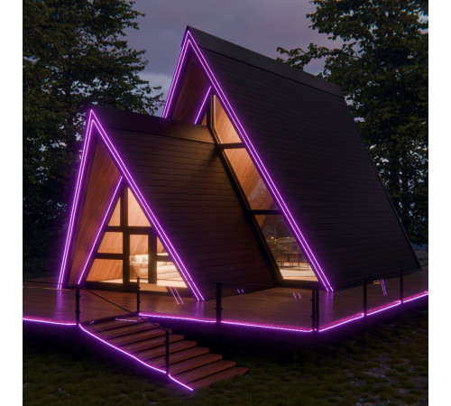 Комплект светодиодного неона Apeyron 220В, 6Вт/м, RGB, smd5050, 80д/м 10м IP65, с аксессуарами (контроллер, заглушка, крепеж - 10шт) 10-108