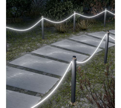 Комплект светодиодного неона Apeyron 220В, 6Вт/м, 300лм/м, 6500К, smd 2835, 144д/м 10м, IP65, с аксессуарами (сетевой шнур, заглушка, крепеж - 10шт) 10-115