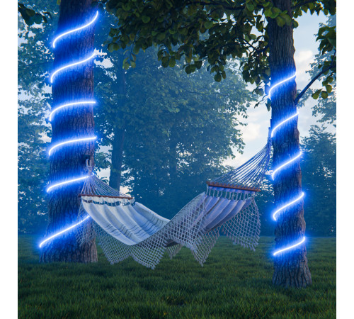 Комплект светодиодного неона Apeyron 220В, 6Вт/м, синий, smd 2835, 144д/м 10м, IP65,  с аксессуарами (сетевой шнур, заглушка, крепеж - 10шт) 10-117