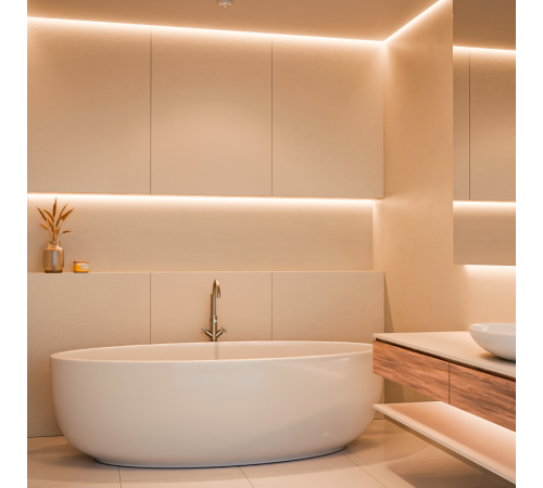 Светодиодный неон Apeyron 24В, 10Вт/м, 400Лм/м, 3000К (т.б.) smd 2835 120д/м, PCB 8мм, 6х12мм, 10м, IP65 17-307