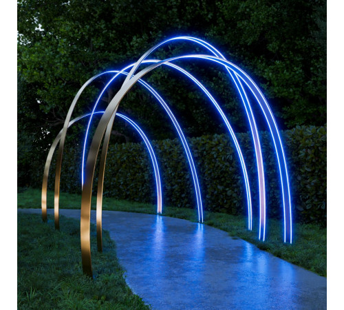 Комплект светодиодного неона Apeyron 220В, 6Вт/м, синий, smd 2835, 144д/м 10м, IP65,  с аксессуарами (сетевой шнур, заглушка, крепеж - 10шт) 10-117