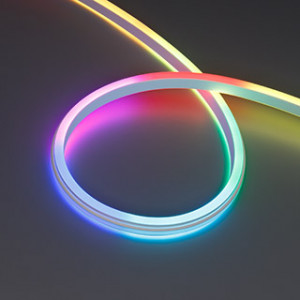 Светодиодная лента герметичная Arlight SPI WAVE-SIDE-DOUBLE-A80-16x15mm 24V RGB PX10 (12 W/m, IP67, 5m, wire x1) (Вывод боковой) 056387