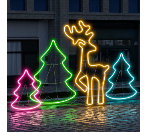 Гибкий неон Apeyron 220В, 6Вт/м, RGB, smd 5050, 80д/м, 10*18мм, 50м, IP65 17-49