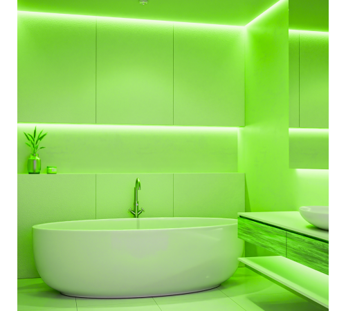 Светодиодный неон Apeyron 24В, 10Вт/м, зеленый smd 2835 120д/м, PCB 8мм, 6х12мм, 5м, IP65 17-306