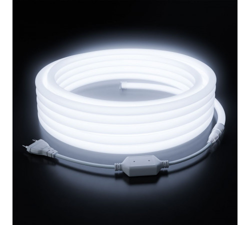 Комплект светодиодного неона Apeyron 220В, 6Вт/м, 300лм/м, 6500К, smd 2835, 144д/м 10м, IP65, с аксессуарами (сетевой шнур, заглушка, крепеж - 10шт) 10-115