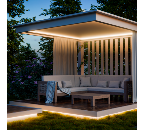 Светодиодный неон Apeyron 24В, 10Вт/м, 400Лм/м, 3000К (т.б.) smd 2835 120д/м, PCB 8мм, 6х12мм, 10м, IP65 17-307