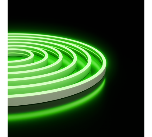 Светодиодный неон Apeyron 24В, 10Вт/м, зеленый smd 2835 120д/м, PCB 8мм, 6х12мм, 5м, IP65 17-306