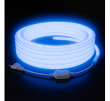 Комплект светодиодного неона Apeyron 220В, 6Вт/м, синий, smd 2835, 144д/м 10м, IP65,  с аксессуарами (сетевой шнур, заглушка, крепеж - 10шт) 10-117