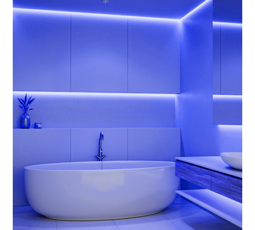 Светодиодный неон Apeyron 24В, 10Вт/м, синий, smd 2835 120д/м, PCB 8мм,6х12мм, 5м, IP65 17-303