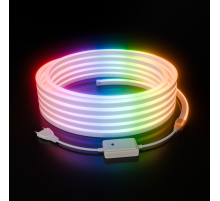 Комплект светодиодного неона Apeyron 220В, 6Вт/м, RGB, smd5050, 80д/м 10м IP65, с аксессуарами (контроллер, заглушка, крепеж - 10шт) 10-108