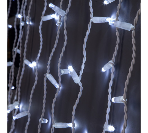 Светодиодный занавес Eurosvet 200-101 белый с эффектом мерцания 2*3м IP65