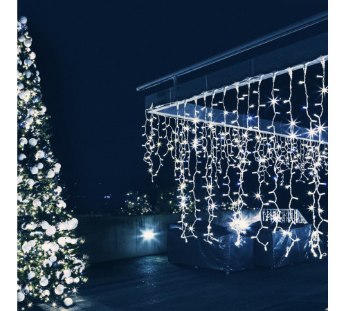 Светодиодный занавес Eurosvet 200-101 белый с эффектом мерцания 2*3м IP65